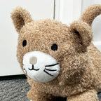 Brown Furry Cat Doorstop