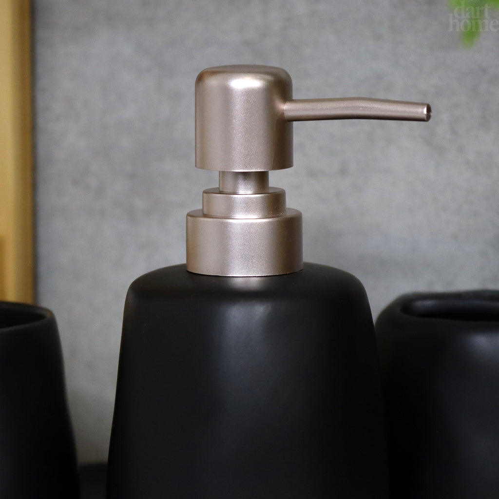 4-teiliges Badezimmer-Set in Schwarz