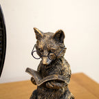 Gold Reading Fox Ornament