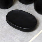 4-teiliges Badezimmer-Set in Schwarz