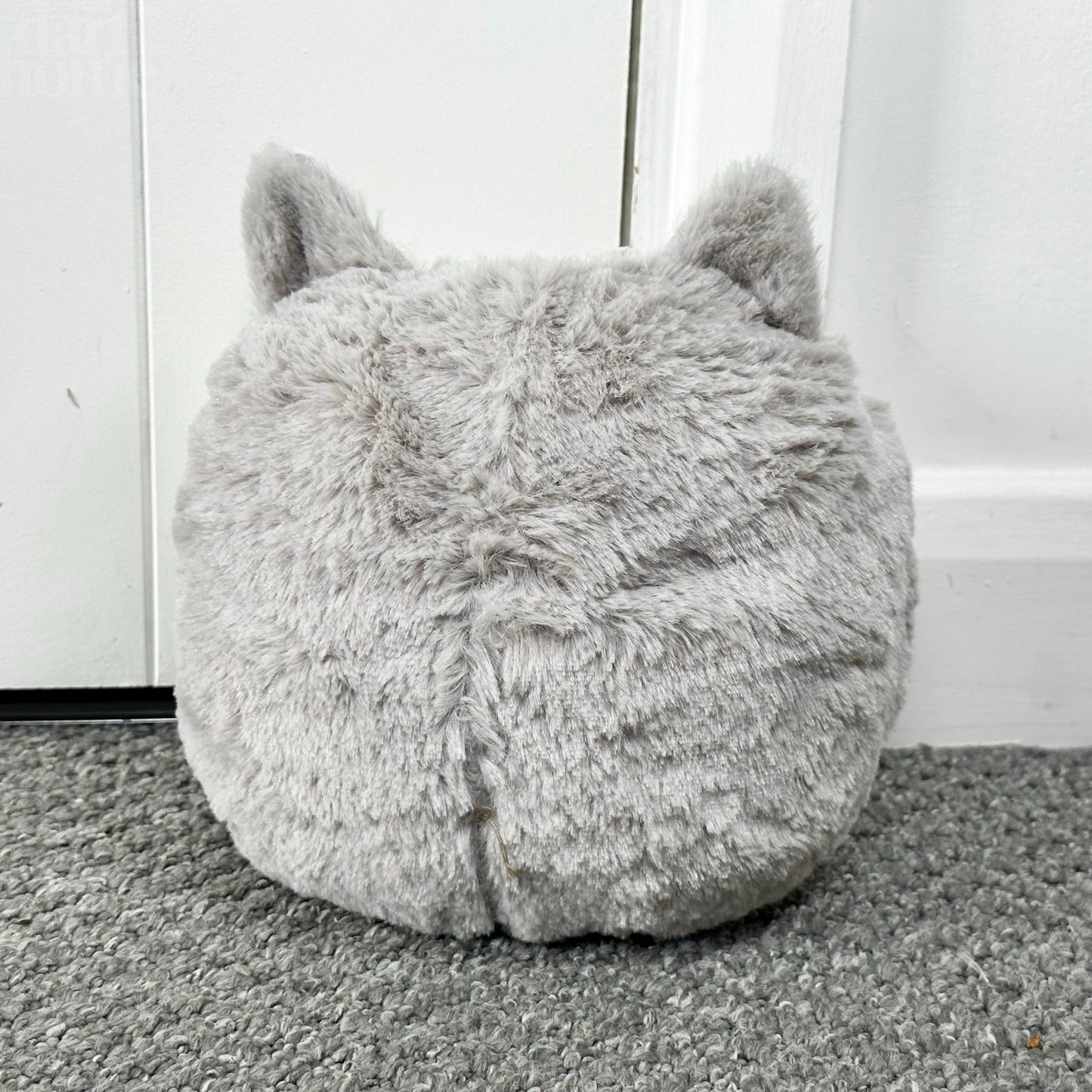 Grey Soft Owl Doorstop