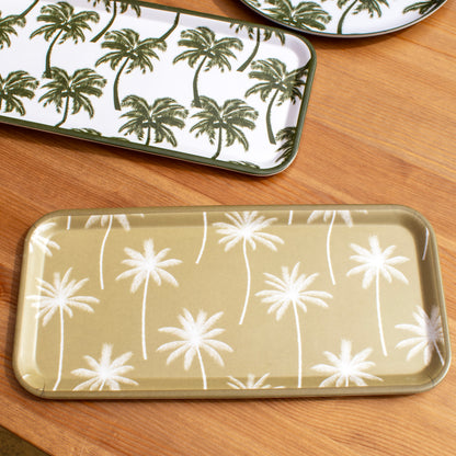 Set Of 3 Palm Tree Melamine Trays
