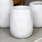 4pc Indented White Bathroom Set