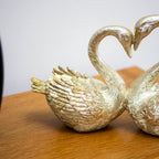 Champagne Gold Love Swans Ornament