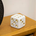 White & Gold Quartz Dice Ornament