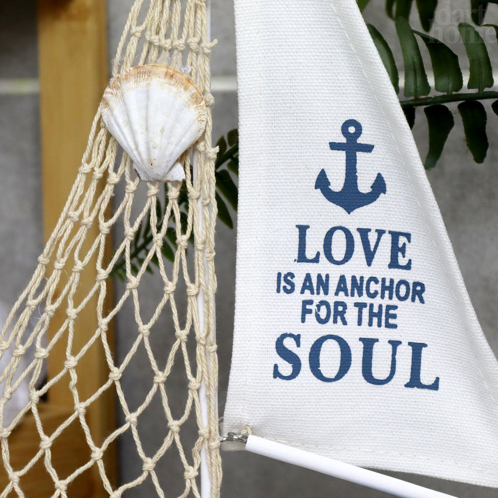 Decorative Blue And White Nautical Boat