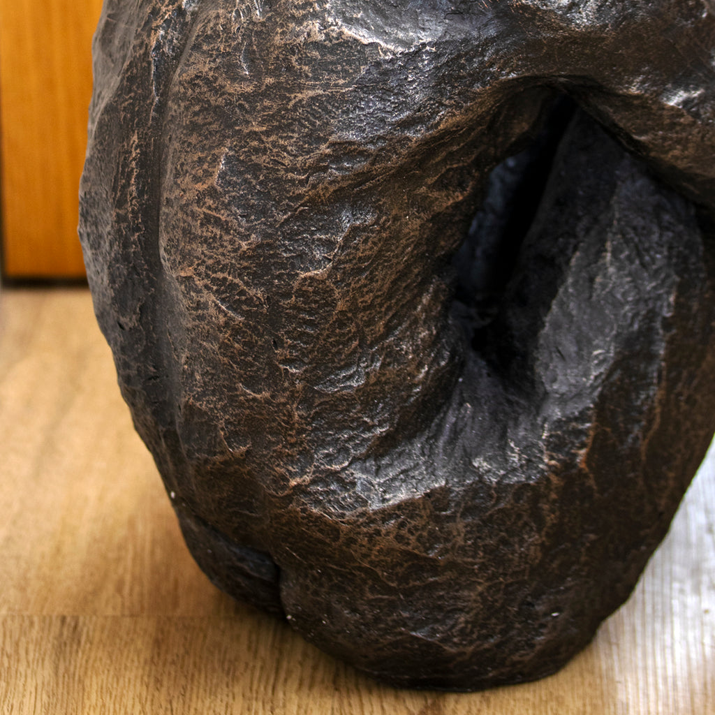 Large Bronze Sitting Man Sculpture