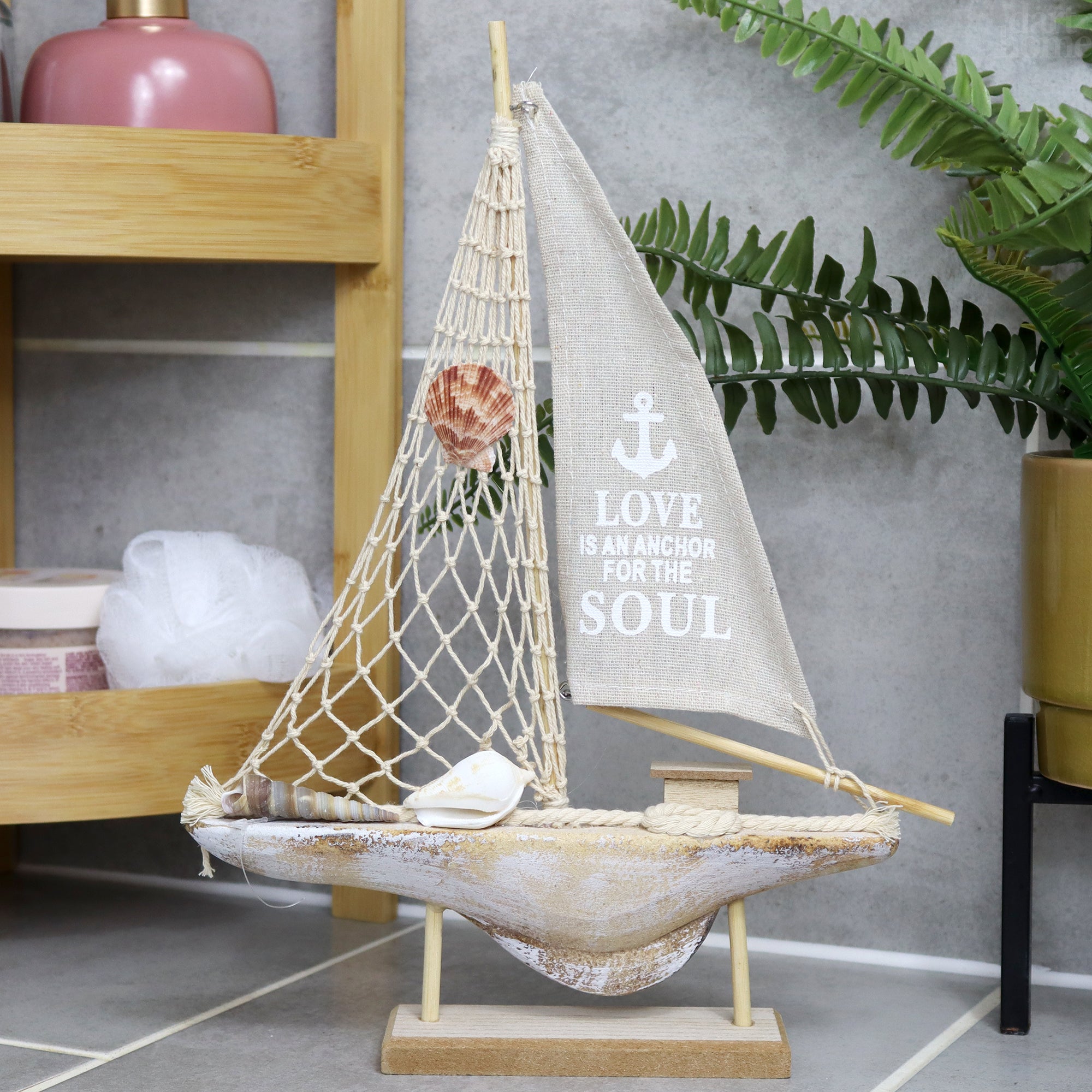 Decorative Natural Wood Nautical Boat
