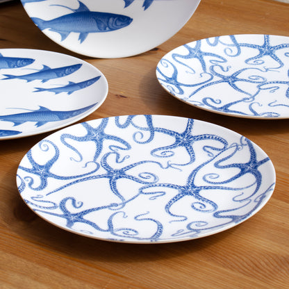 Set Of 4 Marine Life Outdoor Dinner Plates