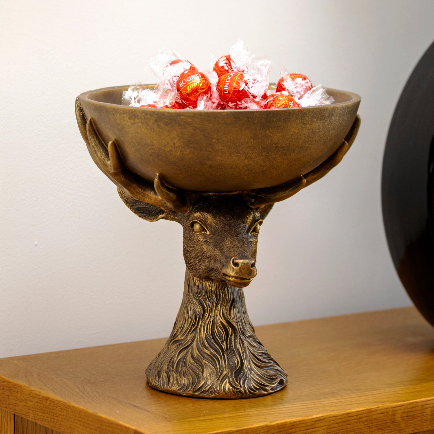 Antique Gold Stag Bowl Ornament