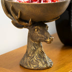 Antique Gold Stag Bowl Ornament
