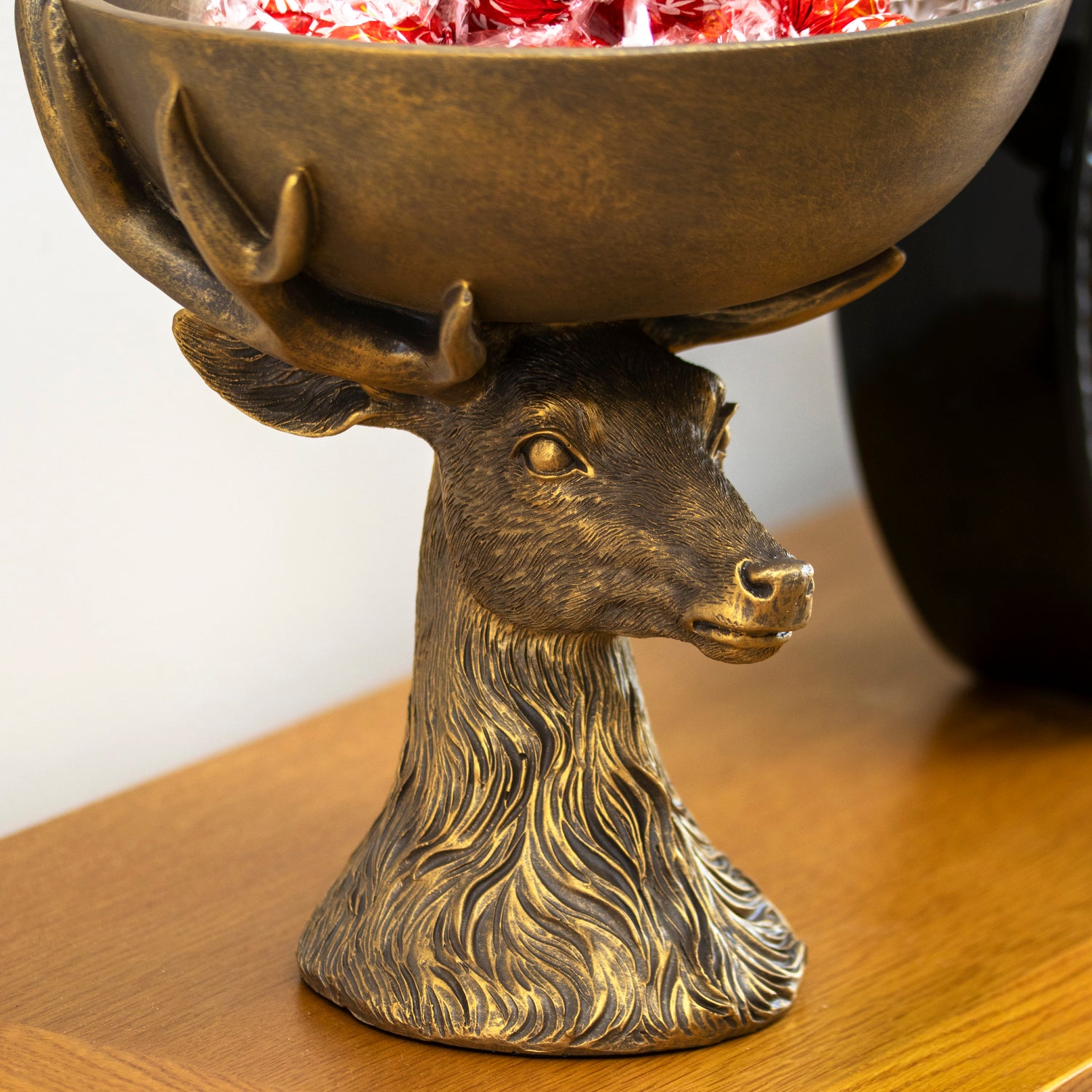 Antique Gold Stag Bowl Ornament