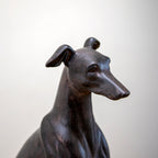 Bronze Sitting Greyhound Dog Ornament