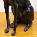 Bronze Sitting Greyhound Dog Ornament