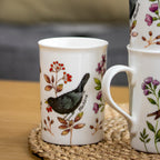 Set Of 4 Garden Birds & Honeysuckle Mugs