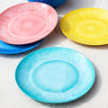 Set Of 4 Colour Mix Melamine Outdoor Plates