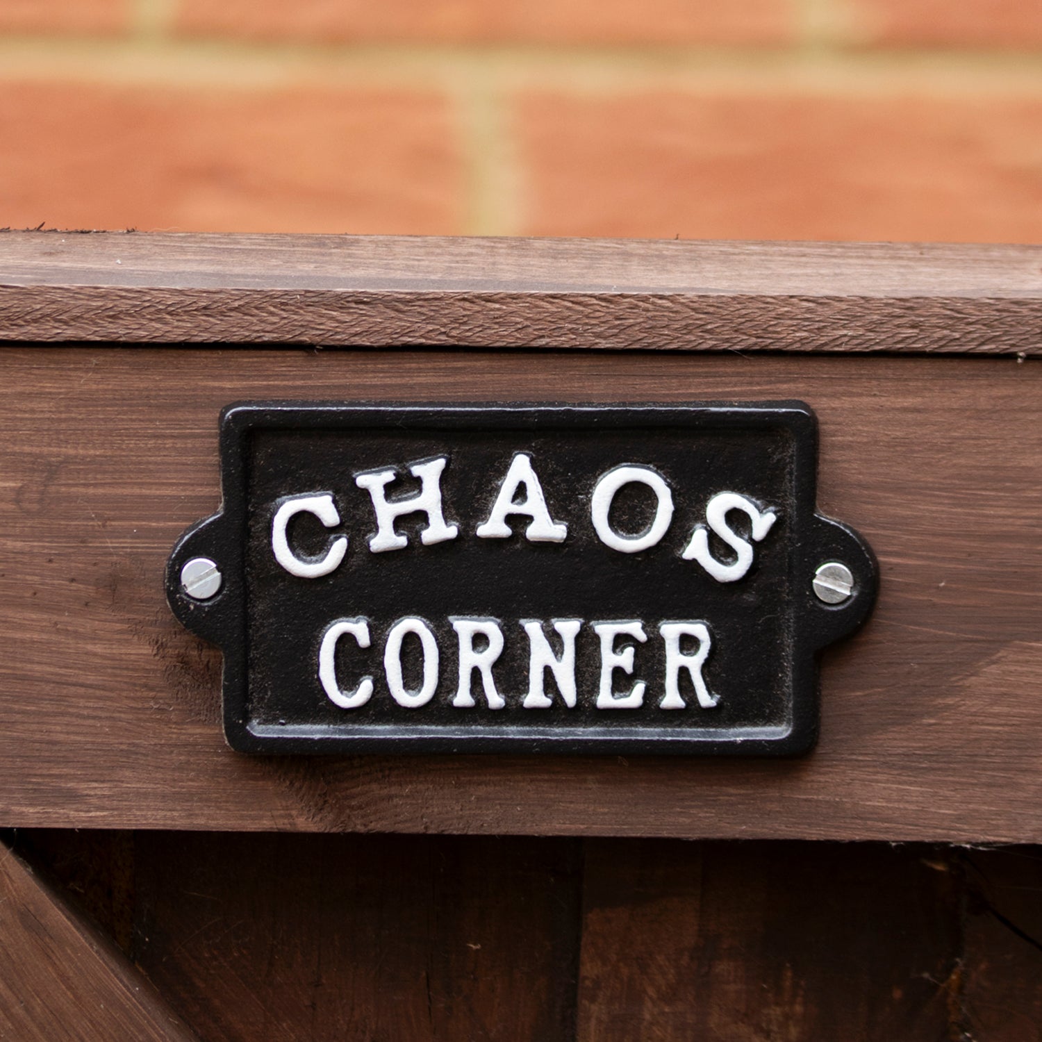 Black Chaos Corner Sign