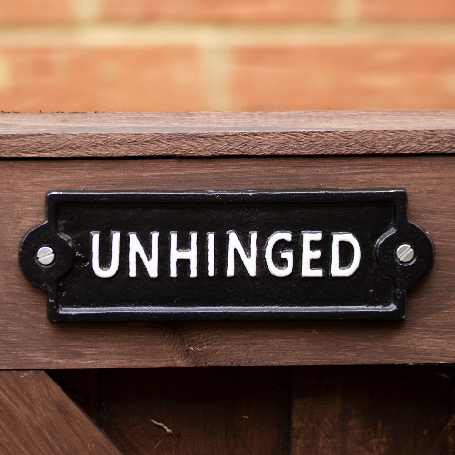 Black Unhinged Wall Sign