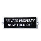 Bullsh*t-Eckschild aus Gusseisen