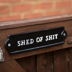Bullsh*t-Eckschild aus Gusseisen
