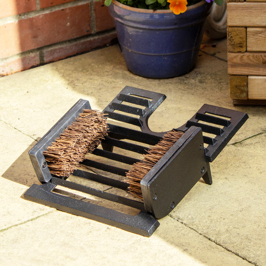 Cast Iron Boot Jack Brush And Scraper