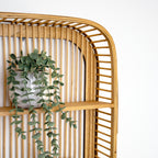 2 Tier Bamboo Rectangular Wall Shelf