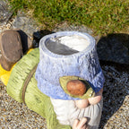 Rustic Lying Garden Gnome Planter