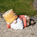 Rustic Lying Garden Gnome Planter
