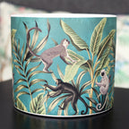 Teal Safari Monkey Plant Pot