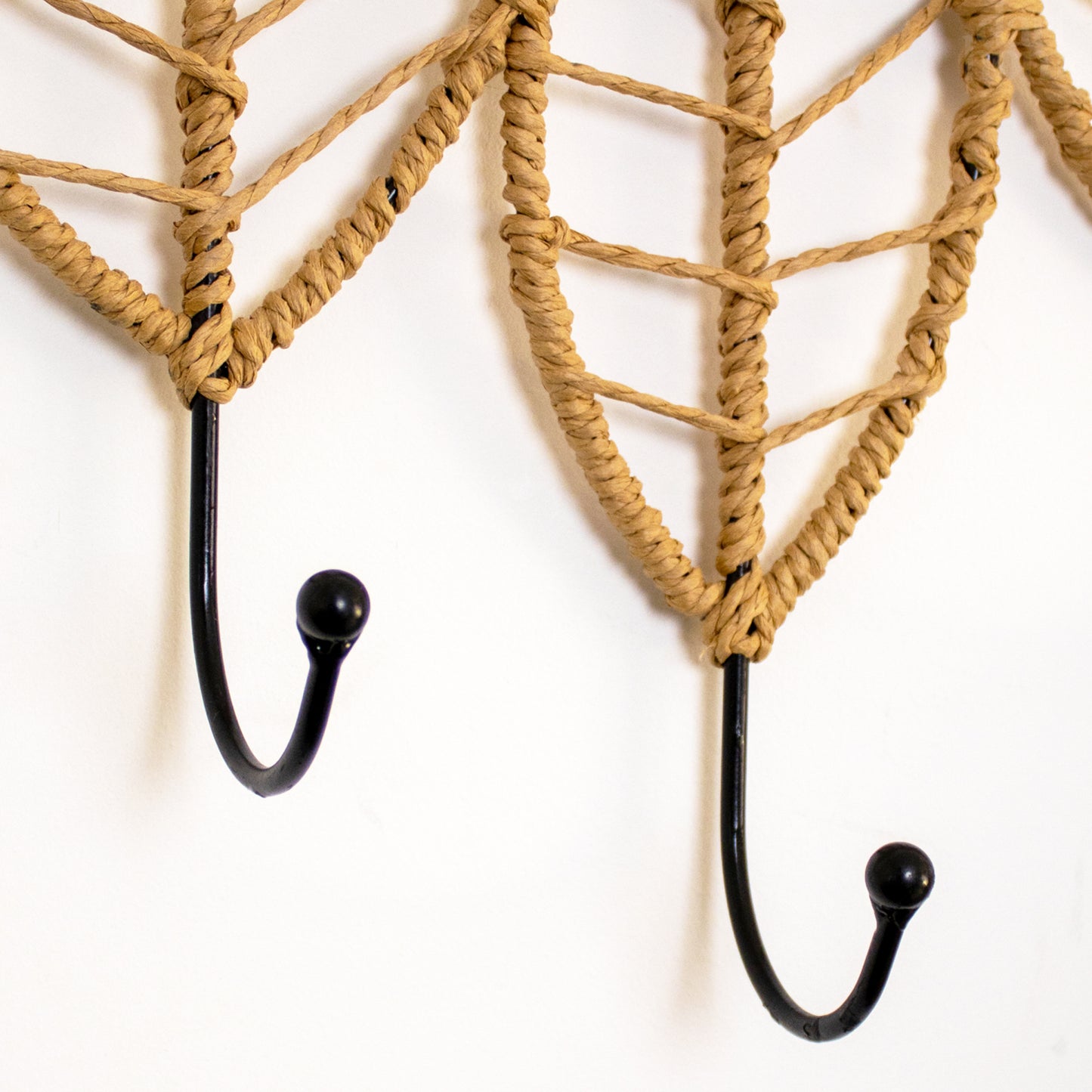 Rattan Leaf Wall Storage Hooks