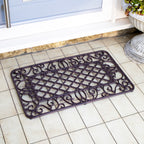 Rounded Rectangle Scroll Cast Iron Doormat