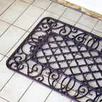 Rounded Rectangle Scroll Cast Iron Doormat