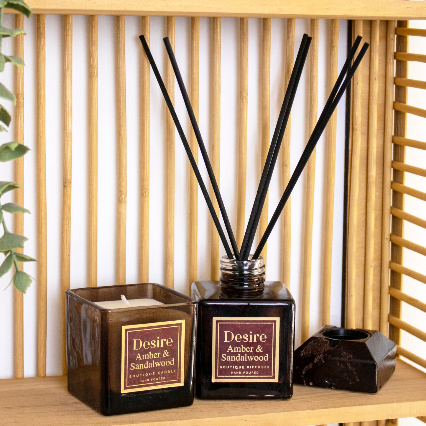 Amber & Sandalwood Candle And Diffuser Gift Set