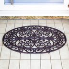 Oval Scroll Cast Iron Doormat