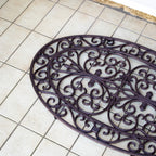 Oval Scroll Cast Iron Doormat