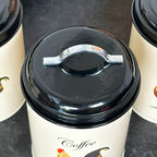 Set Of 3 Cockerel Tea Coffee Sugar Canisters
