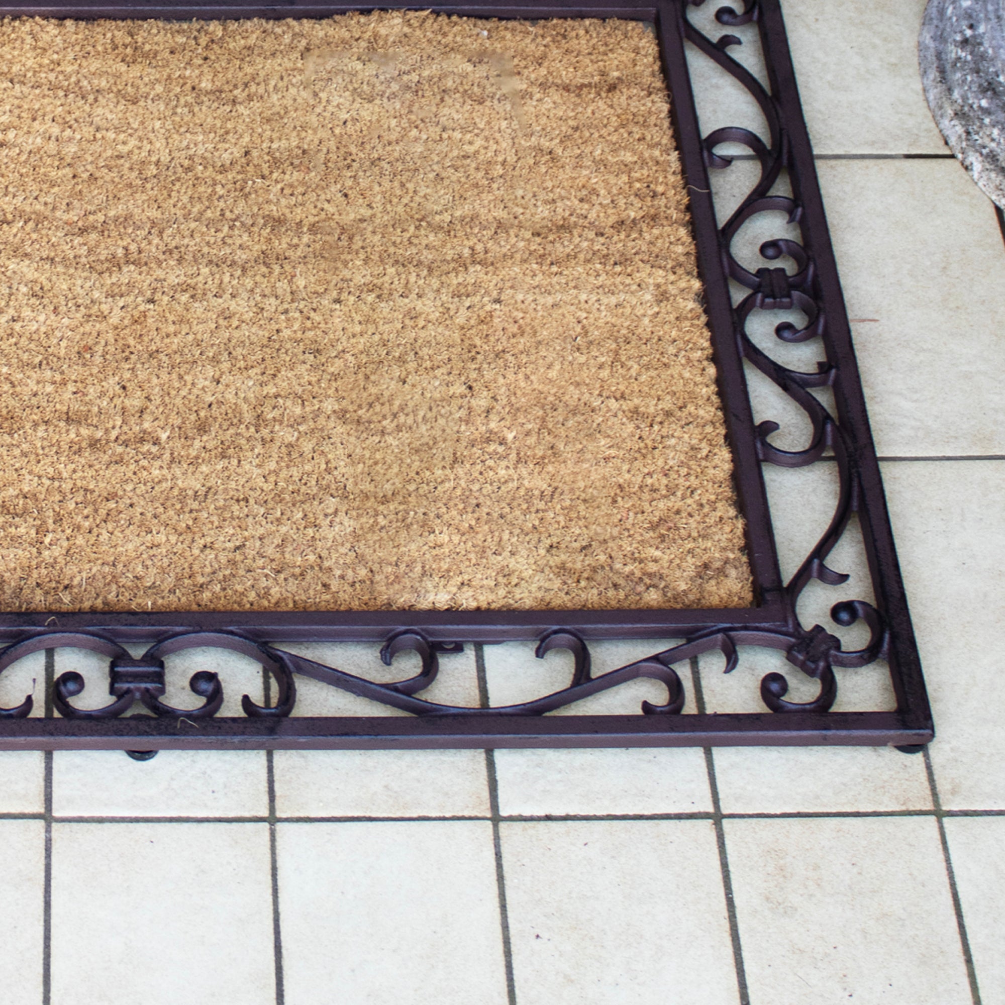 Rectangle Cast Iron And Coir Doormat