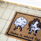 Home Is Where The Herd Is Animal Doormat