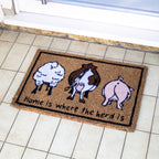 Home Is Where The Herd Is Animal Doormat