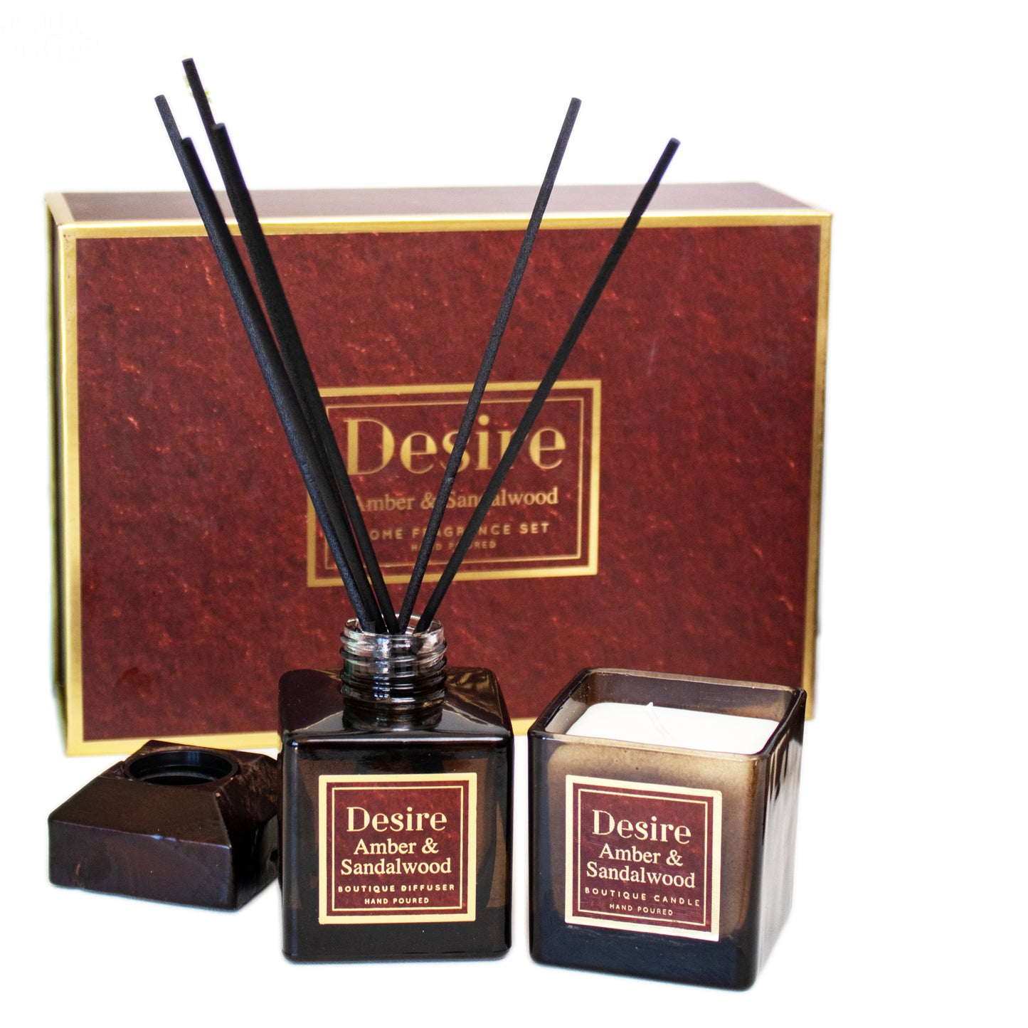 Amber & Sandalwood Candle And Diffuser Gift Set