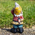 Quizzical Garden Gnome Statue