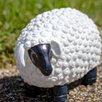 White Curly Sheep Garden Ornament