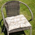 Set Of 2 Brown Floral Cotton Outdoor Seat Pads