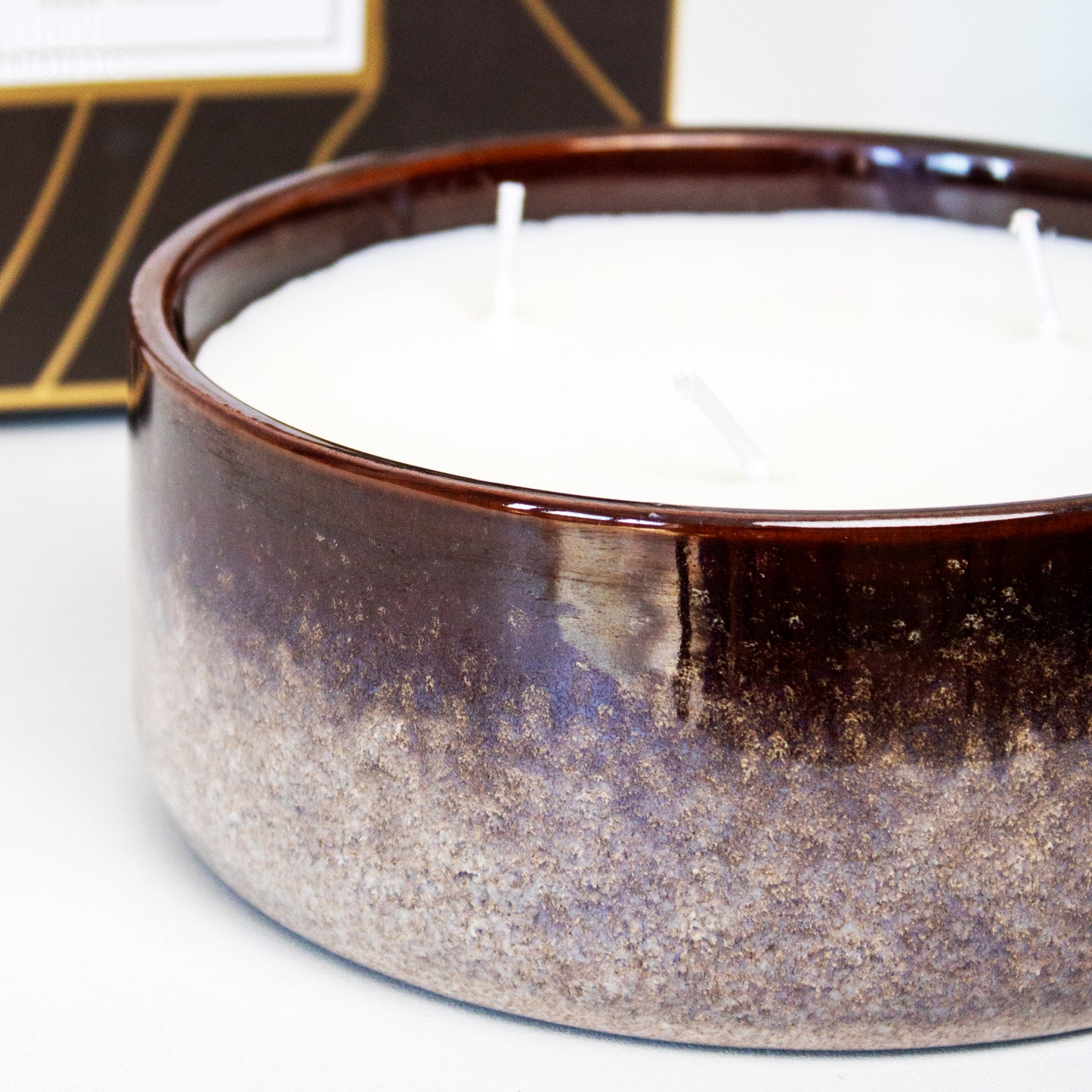 Brown Amber And Sandalwood 3 Wick Candle