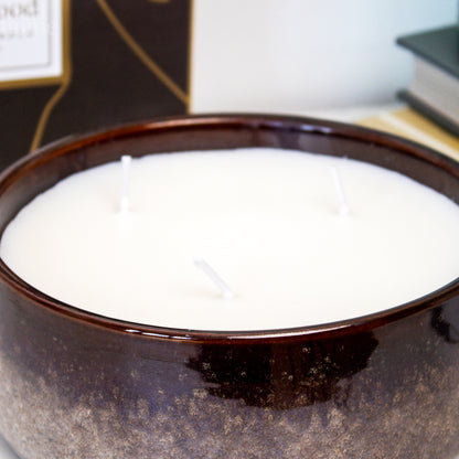 Brown Amber And Sandalwood 3 Wick Candle