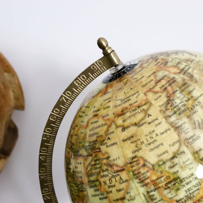 Cream Vintage Style Wooden Globe