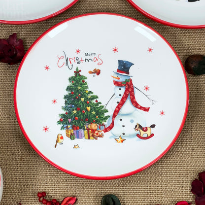 Set Of 3 Merry Christmas Dinner Plates