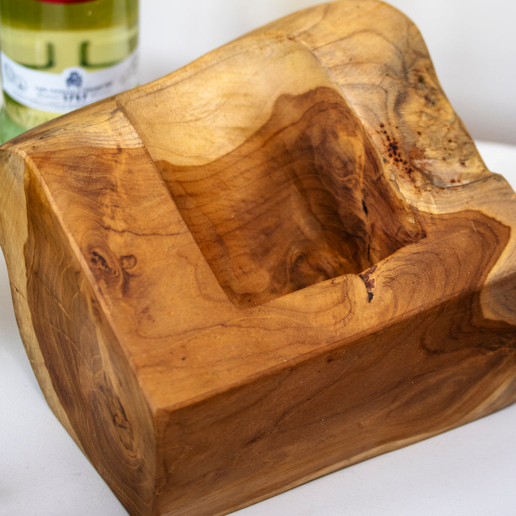 Teak Root Single Wine Bottle Holder