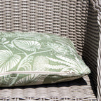 Set Of 2 Green Floral Outdoor Cushions