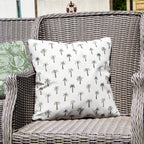 Set Of 2 Mini Palm Tree Print Outdoor Cushions